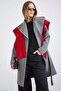 Wipes Collar Metal Buttoned Double Breasted Coat Gray 3168