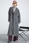 Knitted and Button Detailed Double-Breasted Premium Coat Dark Gray 3170 - 5