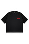 Unisex Women's Men's Red Stussy Written Logo Printed Oversized Thick Fabric Relaxed Fit T-Shirt - 3