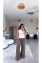 Brown Zr Model Casual Premium Linen Trousers - 6