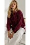 Women's Striped Oversize Casual Shirt Standard Size Compatible with Sizes up to XL