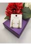 Zircon Stone North Star Hanging Steel Earrings - 2