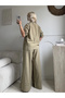 Haki hale organic 100% cotton fabric jacket set - 2
