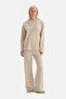 Ecru Melange Basic Thick Rib Pants - 4