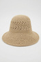 Summer Beige Bucket Women's Hat |   Stylish Bucket Model Suitable for Beach Use - 4
