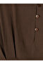 Original Oval Neck Pleated Peplum Blouse - 7