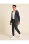 Senior Boys Charcoal Printed Regular Fit Active Pants - 4