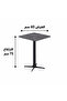 Melamine Cafe Table Square Size 60 x 60 cm - Gray - 3