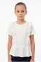 Girl's Ruffle Detailed School T-Shirt - 4