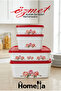 4-Piece Storage Container Set - Bpa Free Freezer and Food Container (1L-2L-2.5L-4.5L) - 2