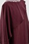 Flounced Tencel Blouse Plum - 3