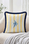 Sea-Themed Fish, Sailboat and Jellyfish Patterned 4-Piece Fringed-Tasseled Throw Pillow Cover Set - 5