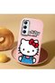 Realme C65 Compatible Case Camera Protector Pink Silicone Couple Phone Case with Kitty Pattern - 2