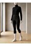 Women's Black Flexible Fabric Leopard Striped Capri Leggings - 4