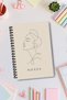Art Aesthetic Art Illustrated A5 50 Sheets 100 Pages Spiral Ruled Notebook