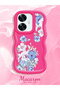 Realme C55 Compatible Case Camera Protector Red Silicone Couple Phone Case Floral Pattern - 2