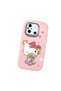Poco C55 Compatible Case Camera Protector Pink Silicone Couple Phone Case with Kitty Pattern - 3