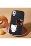 iPhone XS Max Compatible Case with Camera Protector Black Silicone Couple Phone Case with Kitty Pattern - 2