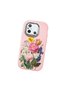 Redmi 12C Compatible Case Camera Protector Pink Silicone Couple Phone Case with Floral Pattern - 3