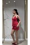 6 Piece Elegant Lace Combed Cotton Nightgown Dressing Gown Set Wedding Dress Set |   Cotton Fabric Pajama Set with Shorts and Rope Straps Dowry Set