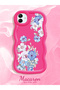 Samsung Galaxy M13 Compatible Case Camera Protector Red Silicone Couple Phone Case Floral Pattern - 2