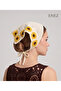 Bohemian Style Floral Knitted Tie-On Crown Bandana - 2