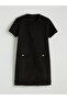 Original Oval Collar Suede Look Mini Dress - 6