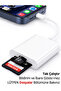 متوافق مع iPhone 14/13/12/11/Se/X/8/7/Mini/Plus/Pro/Pro Max، محول قارئ بطاقات Lightning إلى SD/Micro SD/TF، محول قارئ بطاقات