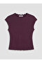 Original Oval Collar Ruffled Textured Blouse - 5