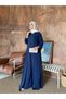 Plus Size Striped Patterned Stoned Evening Dress - 4