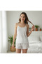 Women's Cotton Bundle, Dowry and Gift Pointel Floral Patterned Ribbed Fabric Tshirt with Straps Bb2761 - 4