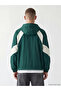 Green Relax Fit Hooded Men's Raincoat - 4