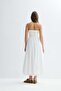 Jolene Brode Poplin Strapless Midi Dress White - 5