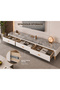 Modern Living Room New White Color luxury TV Cabinet Top Grey Cabinet Material Marble Gold Legs White Frame with Drawers Combination light luxury simple Rock 200cm - 2