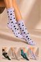 Women's Cotton Elasticless Socks with Patterned Design, Multi-Colored, Pack of 4