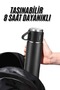 Thermos set 3-piece cup set heat resistant black stainless steel vacuum - 2