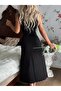 Women's Strappy Lace Collared Long Thick Ribbed Camisole Nightgown - 5