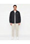 Men's Rain Repellent Seasonal Jacket with Inner Lining, Snap Fasteners, Inner Pocket, and Outer Pocket - Black - 4