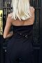Women's Black Vest Jacket Trousers Set Plain Woven Wide Leg Classic Stylish - 6