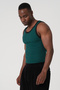 Men's Halter Neck Combed Cotton Camisole Fitted Molded Ribbed Sportsman Lycra Undershirt - 5