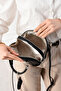 Women's Black Small Size Hand and Shoulder Bag-Bd7030Bd - 3