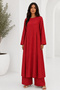 Linen Double Set S0155 Red - 3
