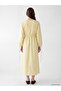 Yellow Waist-Slit Poplin Dress - 4