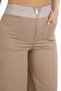 Plus Size Women's Elastic High Waist Wide Leg Pants with Front Pockets - 2