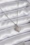 316L Steel Chain Silver Color Zircon Stone Detail Heart Model Women's Necklace