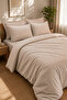 100% Cotton Satin Double Duvet Cover Set (Duvet Cover, Fitted Sheet, 2 Pillowcases, 2 Throw Pillow Covers) - 3