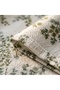 100% Cotton Double Pique Set 200X230 cm with Elastic Sheets, Soft Textured, Breathable 4-Piece Bedspread Set, Green Floral Pattern - 2