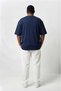 Navy Blue 100% Cotton Oversized Plus Size Men's Printed T-Shirt - 3XL 4XL 5XL 6XL 7XL 8XL 9XL 10XL 11XL T-Shirt - Relaxed Fit - 4