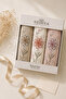 Lavin Flower Embroidered 3-Piece Boxed Face Towel Set 30X50 cm Kitchen Towel - 5
