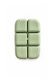 6-Compartment Large Size Silicone Ice Mold with Lid - 6-Piece Green Silicone Square Ice Tray Cocktail Ice Mold - 3